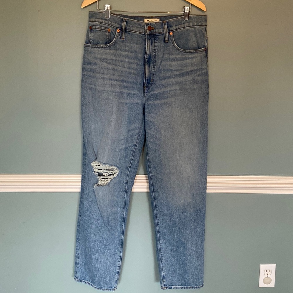 Madewell The perfect Vintage Stretch jean size 31 Tall Classic 90’s ridged denim
